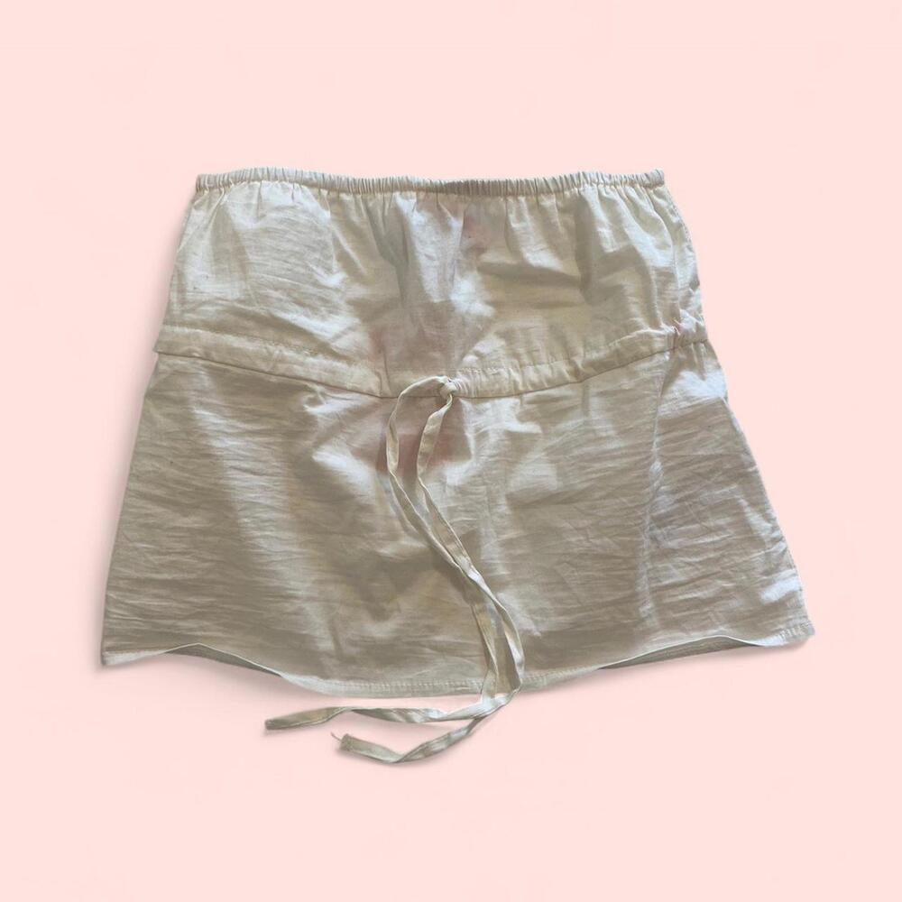 white linen tube top- perfect as bikini cover up